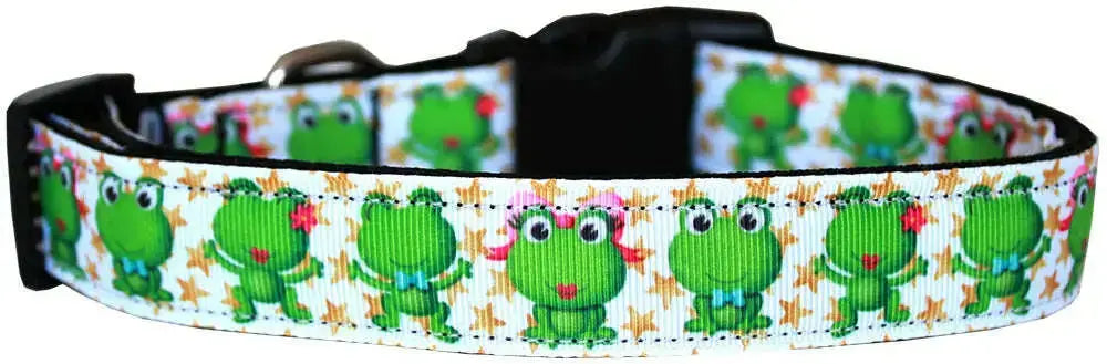 Happy-Frogs-Nylon-Dog-Collar-Lg-GreatEagleInc-318774913
