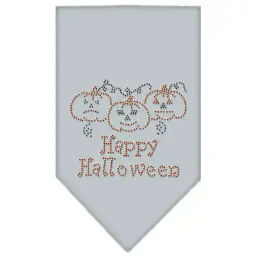 Happy-Halloween-Rhinestone-Bandana-Grey-Small-GreatEagleInc-319077414