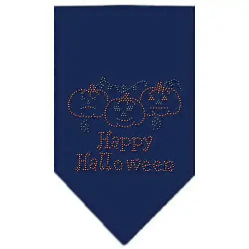 Happy-Halloween-Rhinestone-Bandana-Navy-Blue-Small-GreatEagleInc-319077149