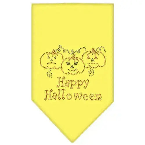 Happy-Halloween-Rhinestone-Bandana-Yellow-Large-GreatEagleInc-319077770