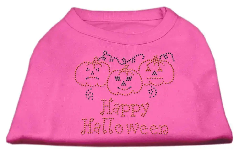 Happy-Halloween-Rhinestone-Shirts-Bright-Pink-Xxl-GreatEagleInc-319179946