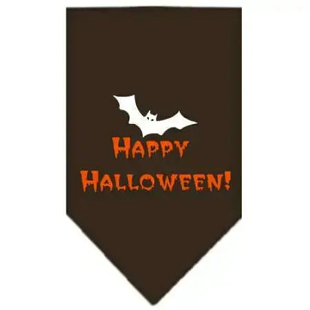 Happy-Halloween-Screen-Print-Bandana-Cocoa-Large-GreatEagleInc-319199849