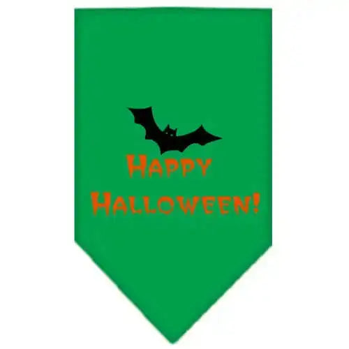 Happy-Halloween-Screen-Print-Bandana-Emerald-Green-Small-GreatEagleInc-319198466