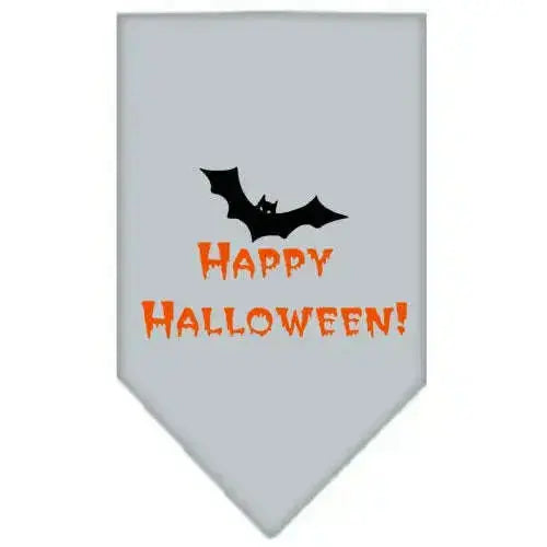 Happy-Halloween-Screen-Print-Bandana-Grey-Large-GreatEagleInc-319199680