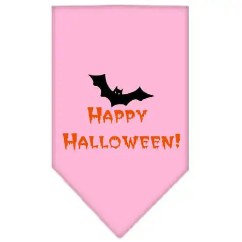 Happy-Halloween-Screen-Print-Bandana-Light-Pink-Small-GreatEagleInc-319198154