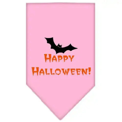 Happy-Halloween-Screen-Print-Bandana-Light-Pink-Small-GreatEagleInc-319198154