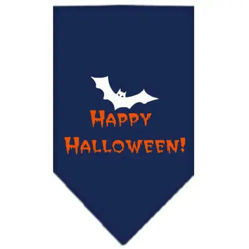 Happy-Halloween-Screen-Print-Bandana-Navy-Blue-Small-GreatEagleInc-319198019