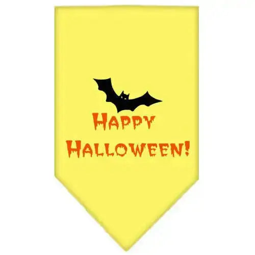 Happy-Halloween-Screen-Print-Bandana-Yellow-Small-GreatEagleInc-319197524