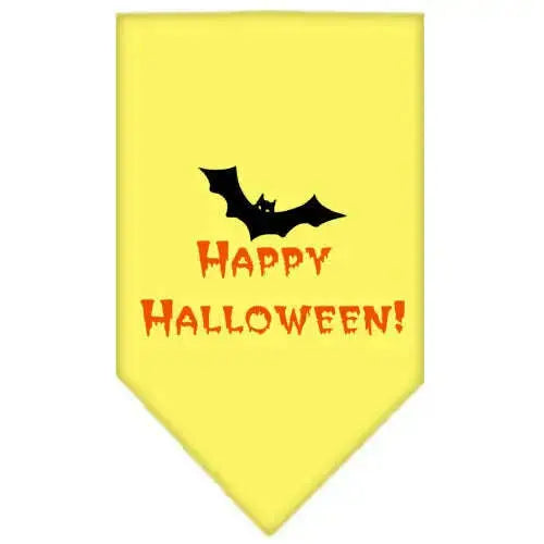 Happy-Halloween-Screen-Print-Bandana-Yellow-Small-GreatEagleInc-319197524
