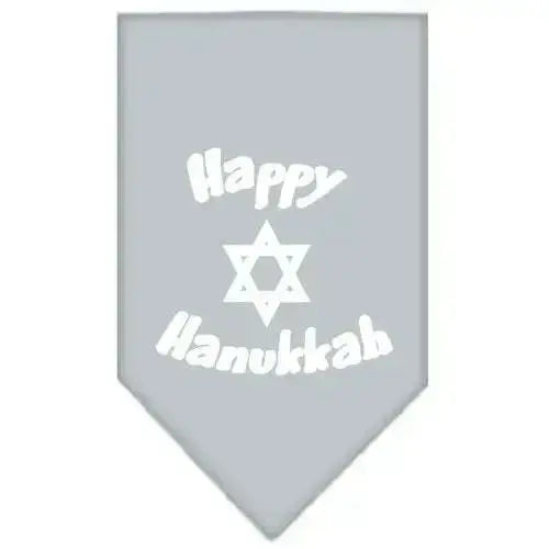 Happy-Hanukkah-Screen-Print-Bandana-Grey-Small-GreatEagleInc-319836185