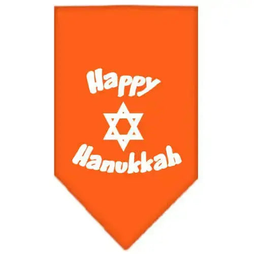 Happy-Hanukkah-Screen-Print-Bandana-Orange-Small-GreatEagleInc-318532871