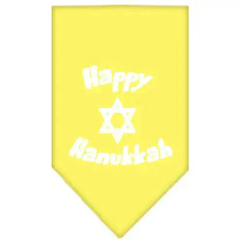 Happy-Hanukkah-Screen-Print-Bandana-Yellow-Large-GreatEagleInc-319836522