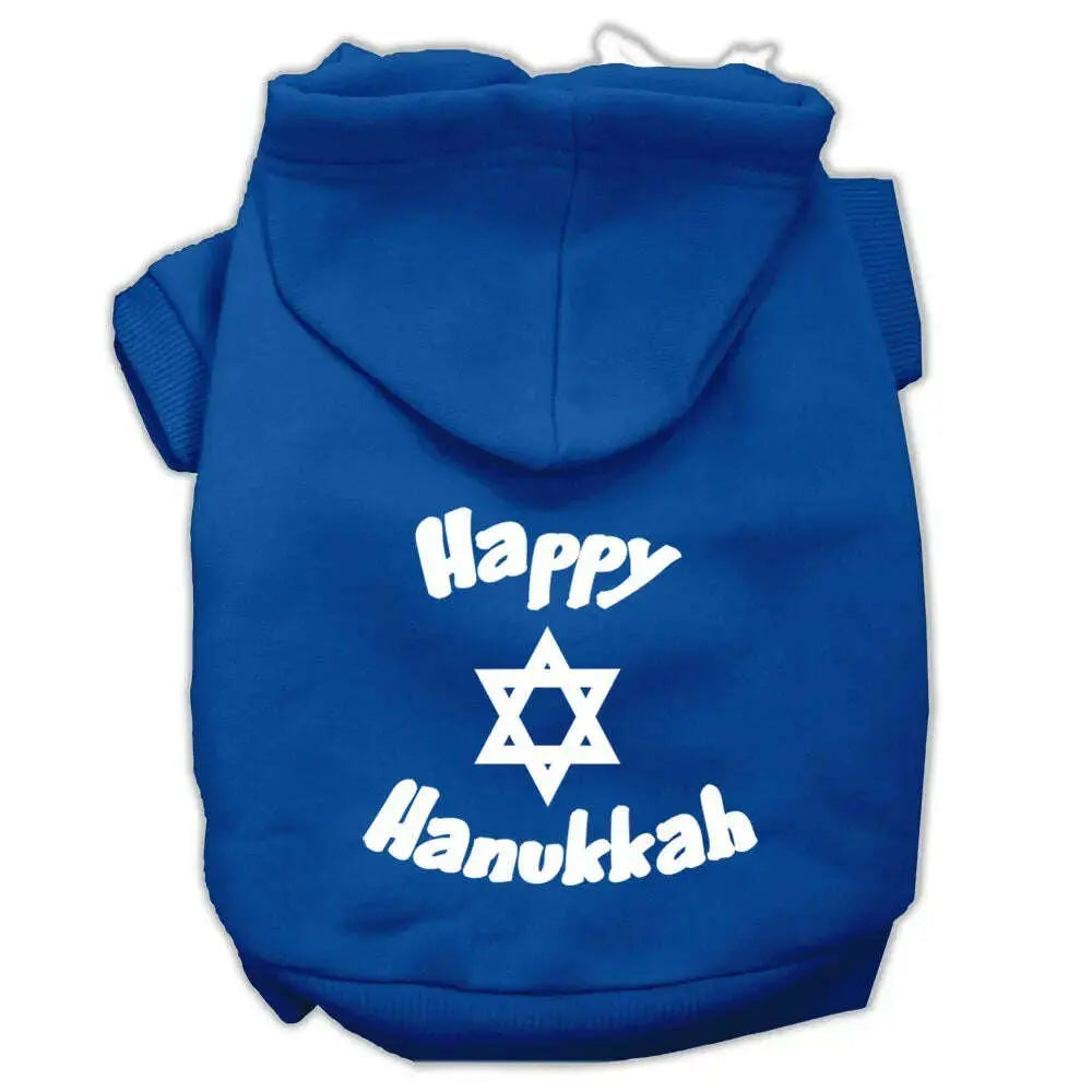 Happy-Hanukkah-Screen-Print-Pet-Hoodies-Blue-Size-Xl-GreatEagleInc-333710392