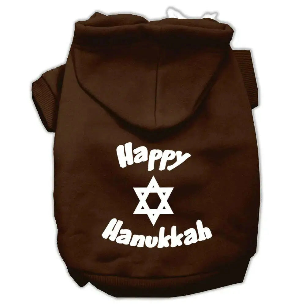 Happy-Hanukkah-Screen-Print-Pet-Hoodies-Brown-Size-Xl-GreatEagleInc-333934653