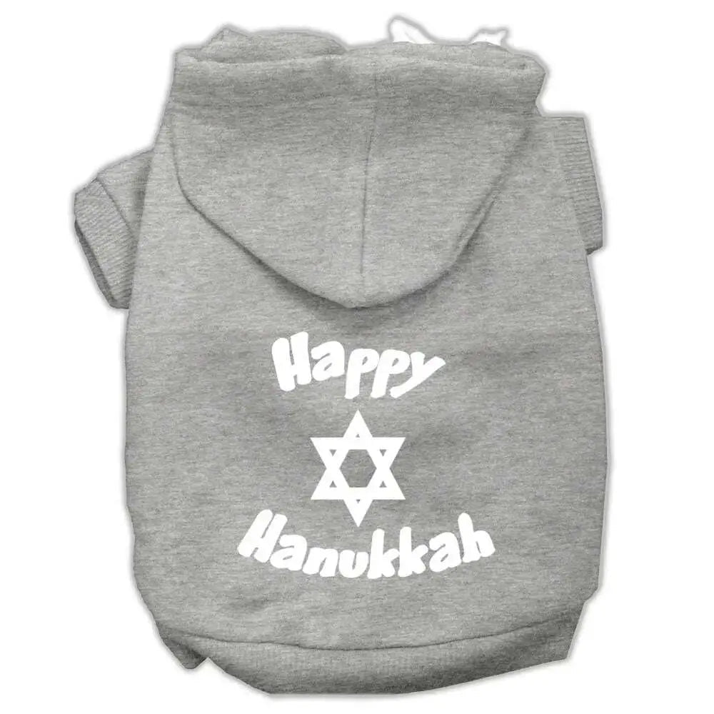 Happy-Hanukkah-Screen-Print-Pet-Hoodies-Grey-Size-Med-GreatEagleInc-333710959