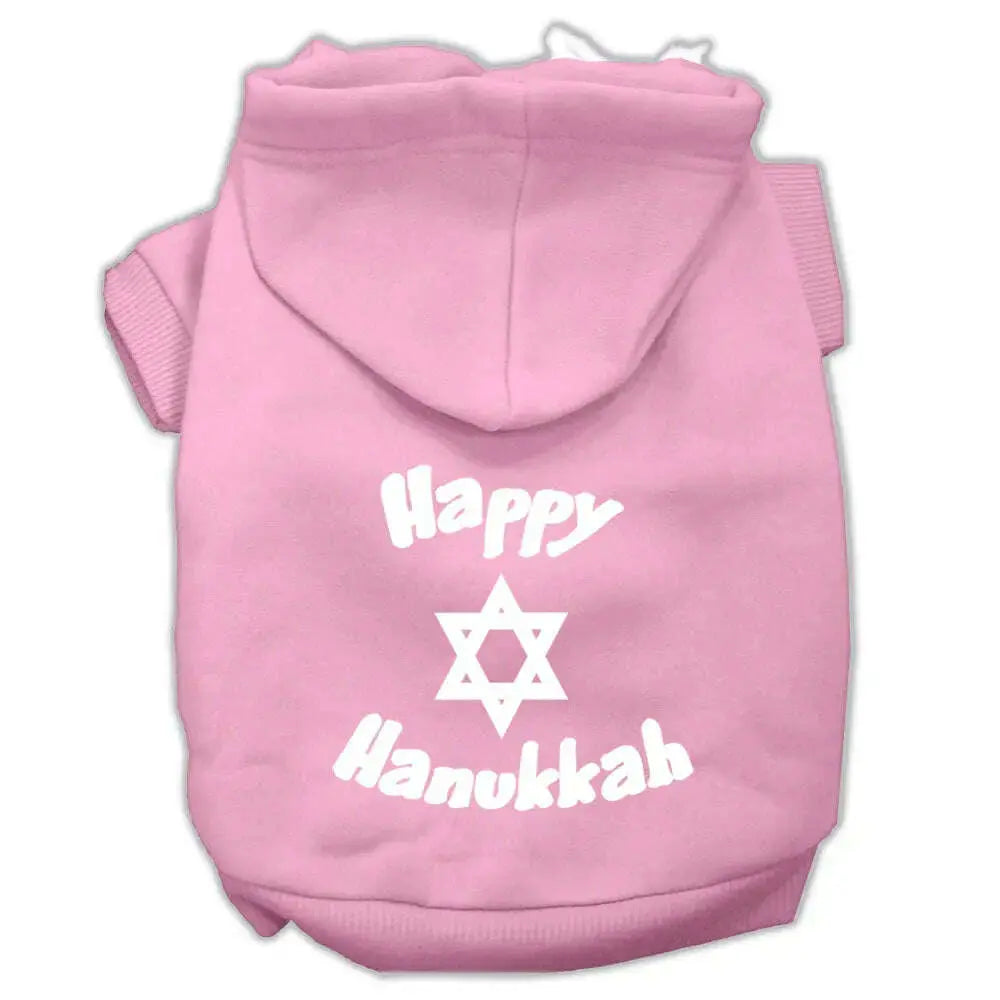 Happy-Hanukkah-Screen-Print-Pet-Hoodies-Light-Pink-Size-Med-GreatEagleInc-333710817