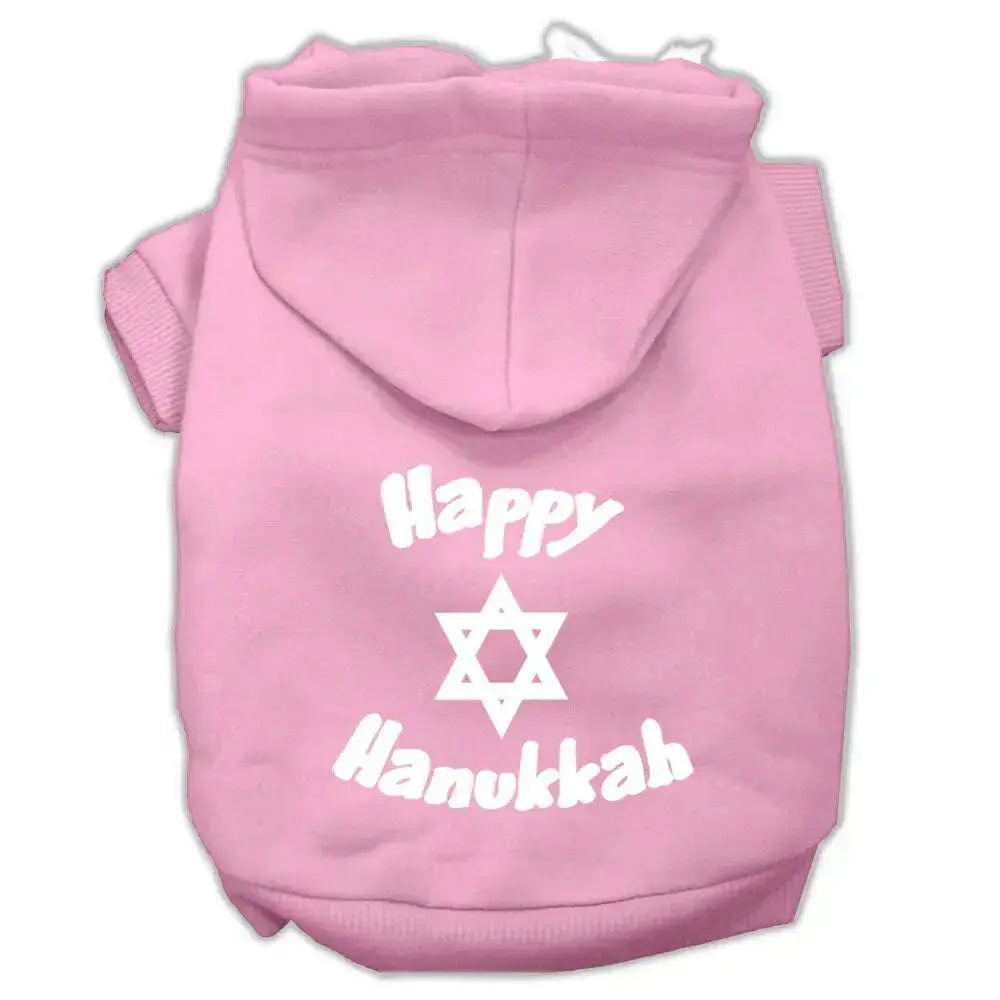 Happy-Hanukkah-Screen-Print-Pet-Hoodies-Light-Pink-Size-Xxxl-GreatEagleInc-318626675