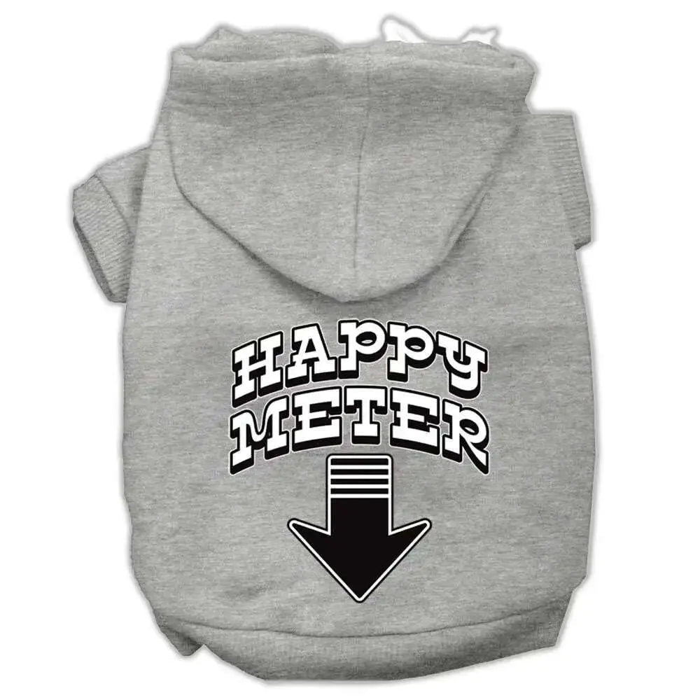 Happy-Meter-Screen-Printed-Dog-Pet-Hoodies-Grey-Size-Med-GreatEagleInc-320177522
