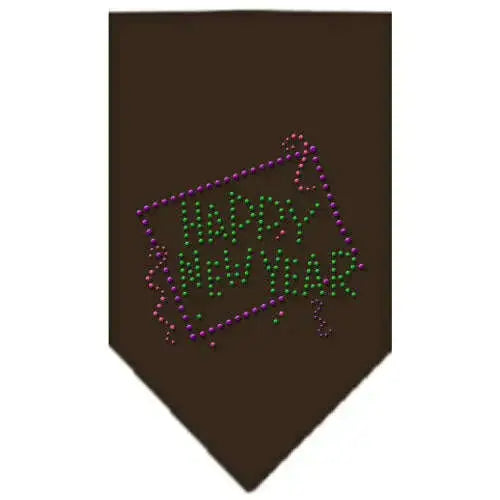 Happy-New-Year-Rhinestone-Bandana-Cocoa-Large-GreatEagleInc-319031450