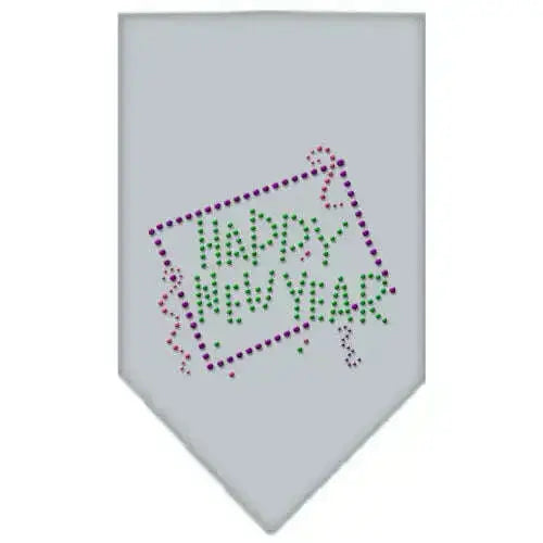 Happy-New-Year-Rhinestone-Bandana-Grey-Large-GreatEagleInc-319031348