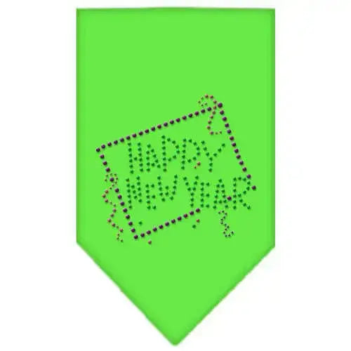 Happy-New-Year-Rhinestone-Bandana-Lime-Green-Large-GreatEagleInc-319031212