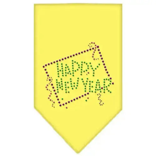 Happy-New-Year-Rhinestone-Bandana-Yellow-Small-GreatEagleInc-319030099