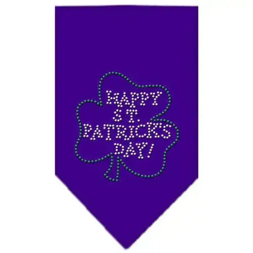 Happy-St-Patrick_s-Day-Rhinestone-Bandana-Purple-Large-GreatEagleInc-319029334