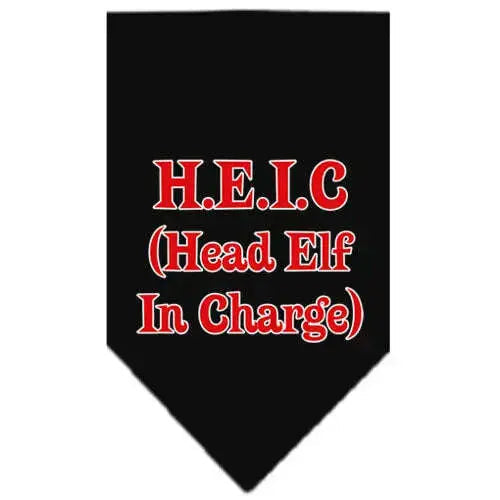 Head-Elf-In-Charge-Screen-Print-Bandana-Black-Large-GreatEagleInc-333817247