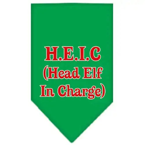 Head-Elf-In-Charge-Screen-Print-Bandana-Emerald-Green-Large-GreatEagleInc-333817098
