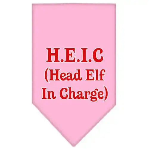 Head-Elf-In-Charge-Screen-Print-Bandana-Light-Pink-Small-GreatEagleInc-318563326