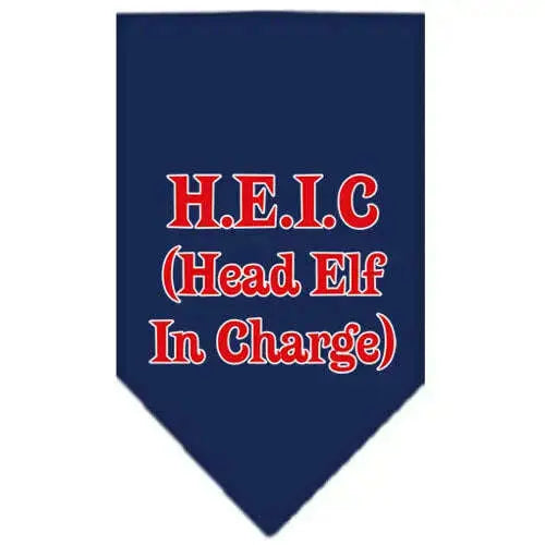 Head-Elf-In-Charge-Screen-Print-Bandana-Navy-Blue-Large-GreatEagleInc-333816777