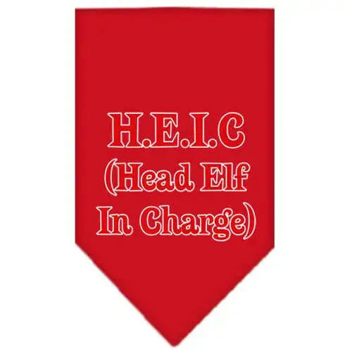 Head-Elf-In-Charge-Screen-Print-Bandana-Red-Small-GreatEagleInc-333816140