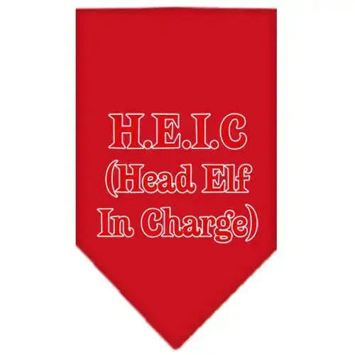 Head-Elf-In-Charge-Screen-Print-Bandana-Red-Small-GreatEagleInc-333816140