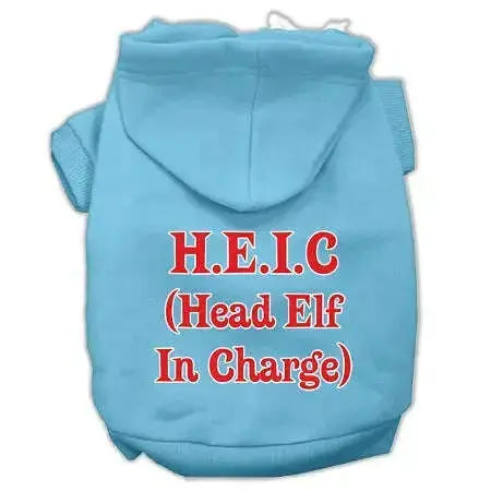 Head-Elf-In-Charge-Screen-Print-Pet-Hoodies-Baby-Blue-Size-Sm-GreatEagleInc-319387360