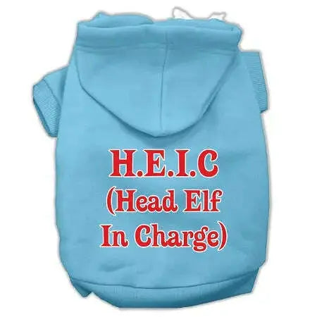 Head-Elf-In-Charge-Screen-Print-Pet-Hoodies-Baby-Blue-Size-Sm-GreatEagleInc-319387360