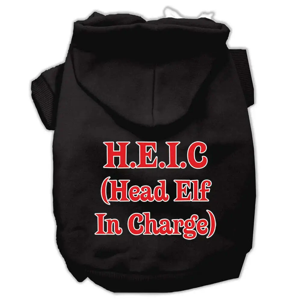 Head-Elf-In-Charge-Screen-Print-Pet-Hoodies-Black-Size-Xxxl-GreatEagleInc-319383451