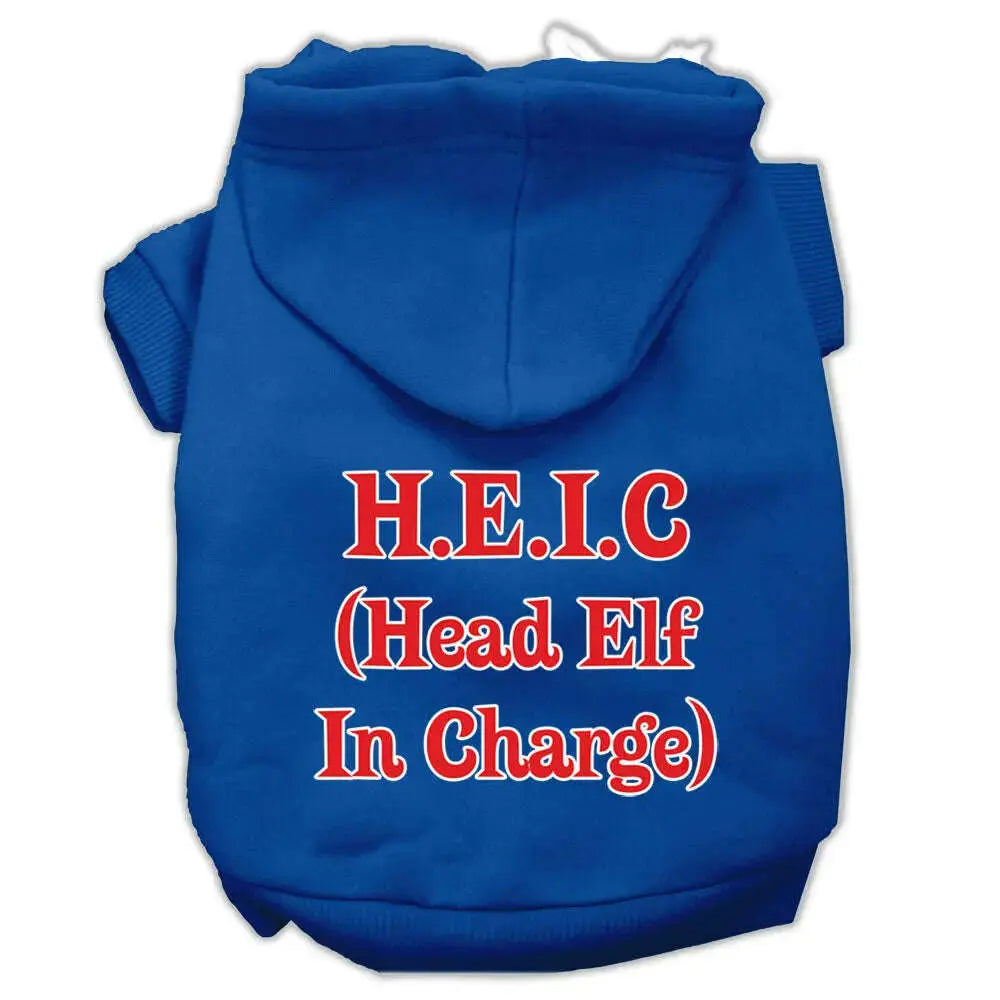 Head-Elf-In-Charge-Screen-Print-Pet-Hoodies-Blue-Size-Xxxl-GreatEagleInc-319383350