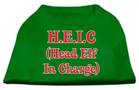 Head-Elf-In-Charge-Screen-Print-Shirt-Emerald-Green-Med-GreatEagleInc-318849097