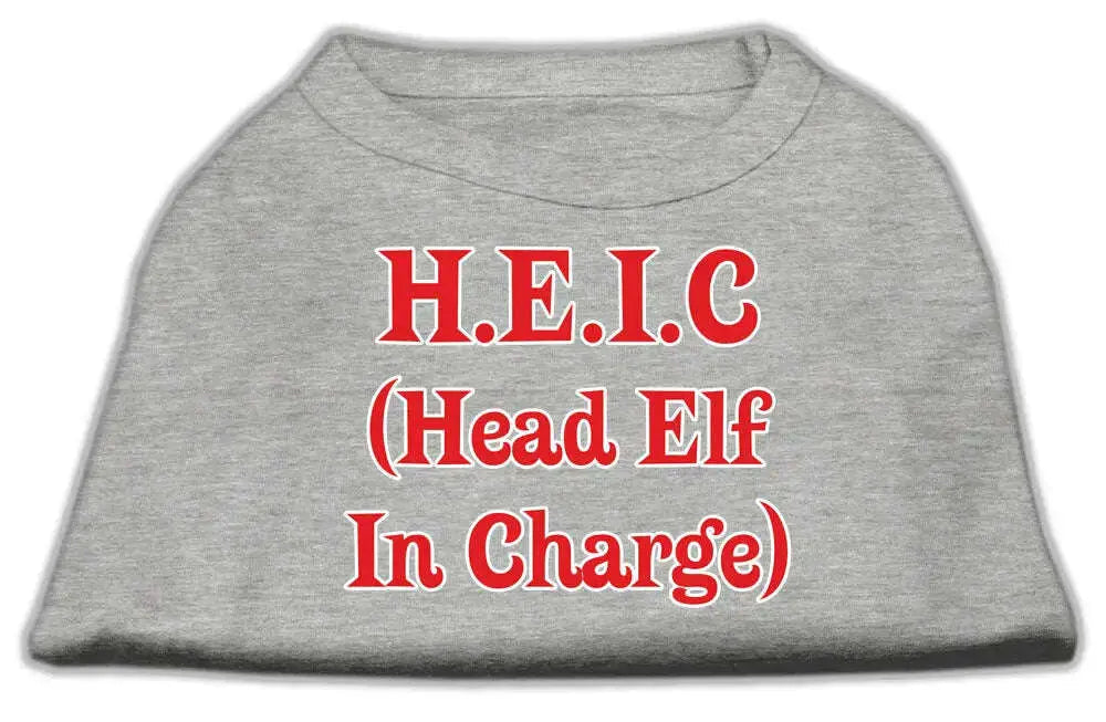 Head-Elf-In-Charge-Screen-Print-Shirt-Grey-Lg-GreatEagleInc-333668982