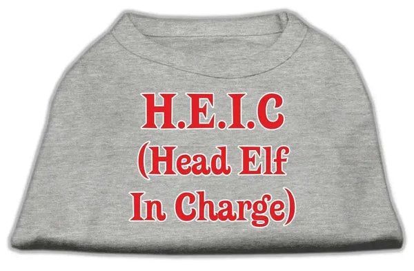 Head-Elf-In-Charge-Screen-Print-Shirt-Grey-Lg-GreatEagleInc-333668982