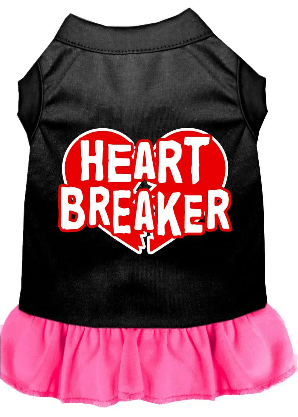 Heart-Breaker-Screen-Print-Dress-Black-With-Bright-Pink-Xl-GreatEagleInc-319259312