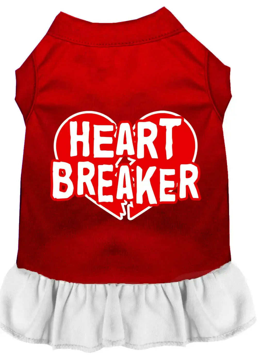Heart-Breaker-Screen-Print-Dress-Red-With-White-Xxxl-GreatEagleInc-319256373