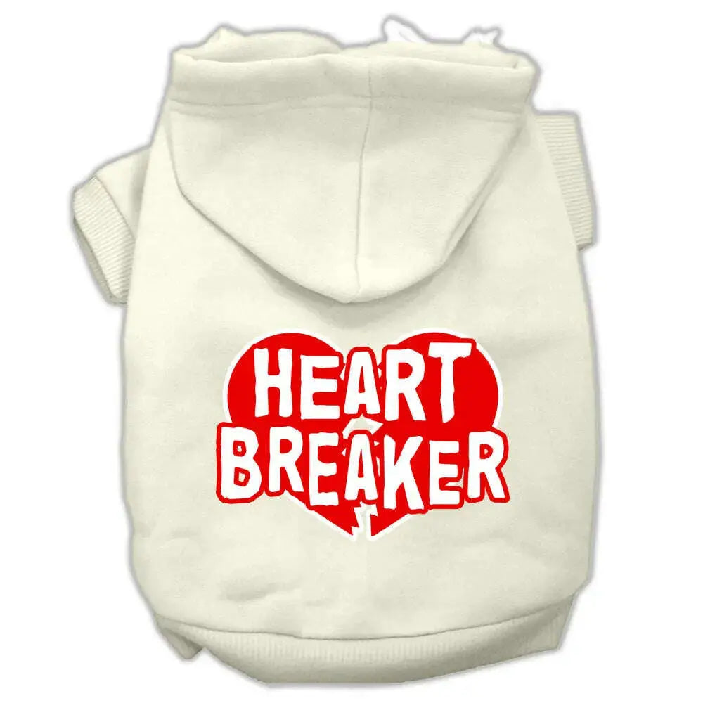 Heart-Breaker-Screen-Print-Pet-Hoodies-Cream-Size-Xxl-GreatEagleInc-333925761