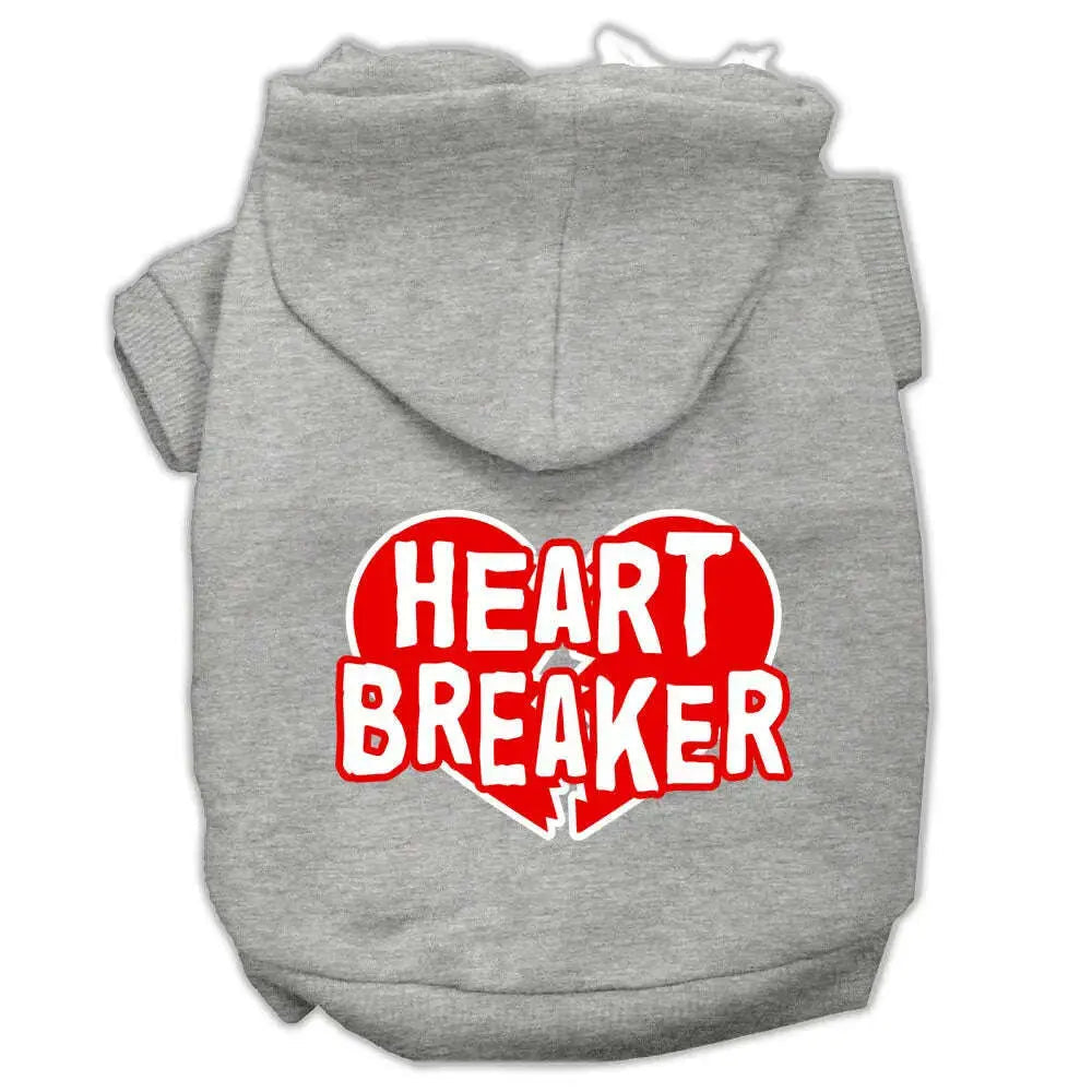 Heart-Breaker-Screen-Print-Pet-Hoodies-Grey-Size-Lg-GreatEagleInc-333928692