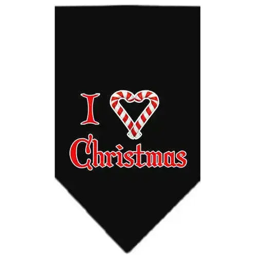 Heart-Christmas-Screen-Print-Bandana-Black-Large-GreatEagleInc-319835830