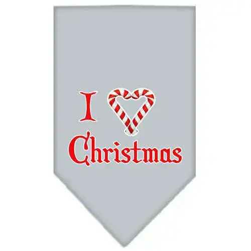 Heart-Christmas-Screen-Print-Bandana-Grey-Large-GreatEagleInc-319835596