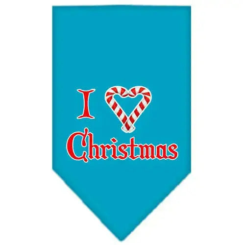 Heart-Christmas-Screen-Print-Bandana-Turquoise-Large-GreatEagleInc-319834862