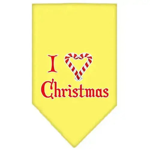 Heart-Christmas-Screen-Print-Bandana-Yellow-Small-GreatEagleInc-319833241