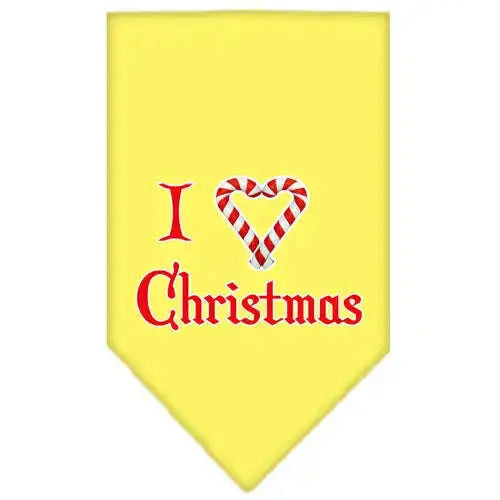 Heart-Christmas-Screen-Print-Bandana-Yellow-Small-GreatEagleInc-319833241