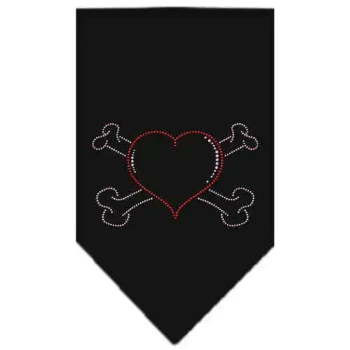 Heart-Crossbone-Rhinestone-Bandana-Black-Small-GreatEagleInc-319026646
